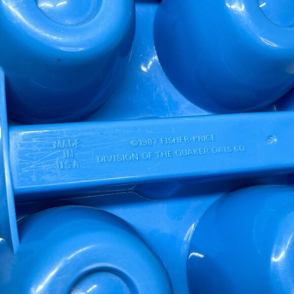 VTG 1987 Fisher Price Carton Of Grade A Eggs Bacon & Scrambled Eggs Play Food - Picture 7 of 8